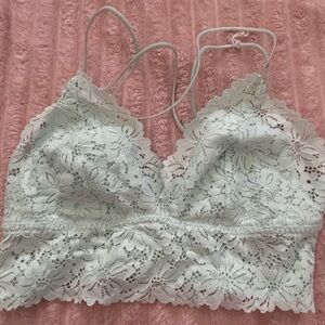 PINK Victoria's Secret Floral Lace Bralette in Mint